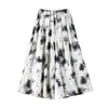 Chinese Style Maternity Culottes Drawstring Waist Wide Legs Trousers Fashion Printing Pregnant Woman Pantskirt Wide Leg Pants 2