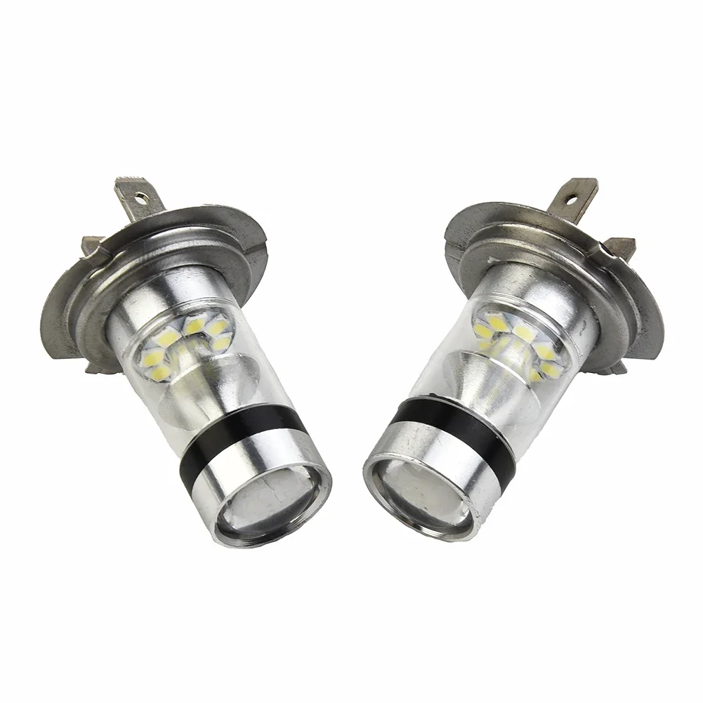 H7 LED 헤드라이트 변환 키트 전구, 하이 로우 빔, 100W, 6000K, 슈퍼 화이트, 주간 주행, 안개등 램프, 2 개