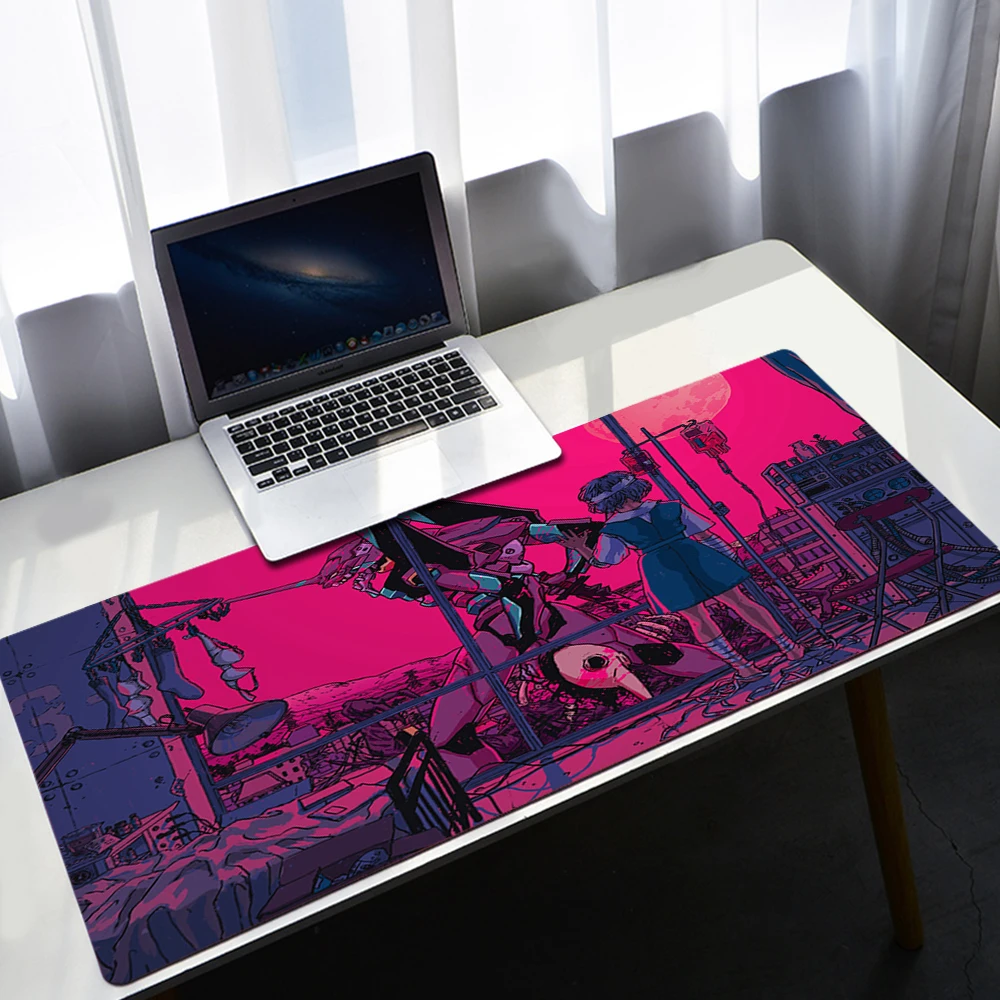 

E-Evangelion Mouse Pad Anime Large Kawaii Accessories Laptop Gaming Keyboard Mousepad Gabinete PC Gamer Laptop Carpet Desk Mat