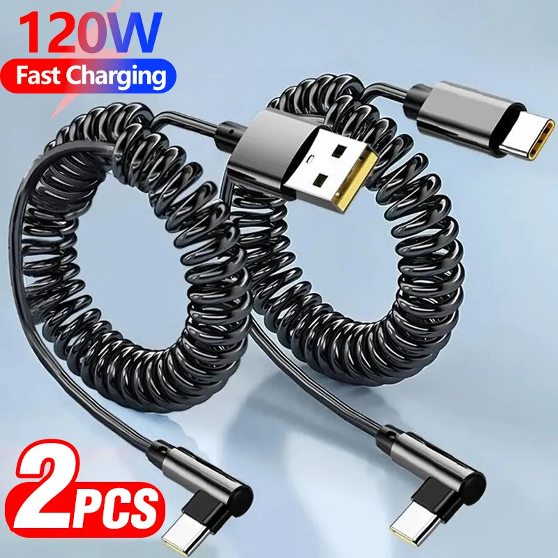 Ultra-Fast USB Type-C 120W Quick Charge Retractable Cable
