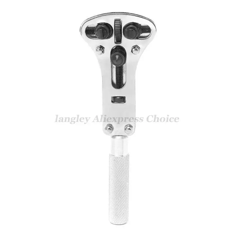 Einstellbare Schraube Zurück Remover Schlüssel Stahl Uhrengehäuse Öffner Drei Backen Öffnen Abdeckung Werkzeug Unten Öffner Uhr Reparatur Tools Kit 4 stücke – Detail 6