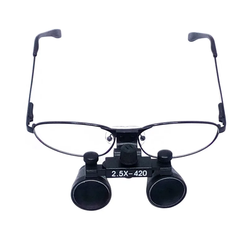 2.5X Surgrey Magnifying Lens Medical Dental Loupe Metal Frame Optical
