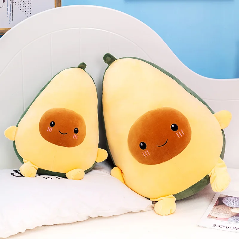 1pc Avocado Plush Pillow Soft Avocado Plush Toys Cartoon Throw Pillow for Home 