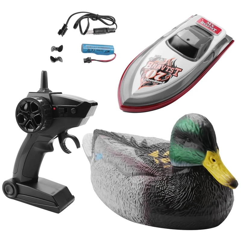 V201 RC Boat RC Duck Boat 2.4Ghz Hunting Motion Remote Control Duck Boat Waterproof for Swimming Pool Pond Garden Decor 2