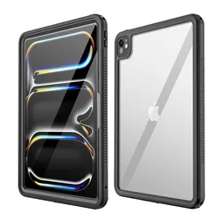 Ultimate 360° Waterproof Tablet Case - All - Inclusive Dustproof & Anti - Fall Protection with Clear Cover for 2024 iPad Pro 11 M4 (Black)