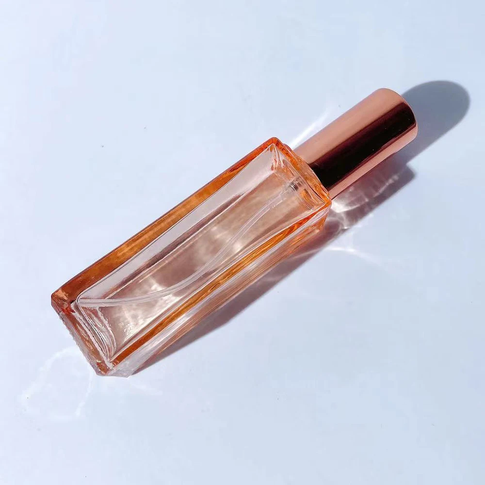 Transparent Square Glass Spray Perfume Bottle - 10/20ml Refillable Travel Atomizer