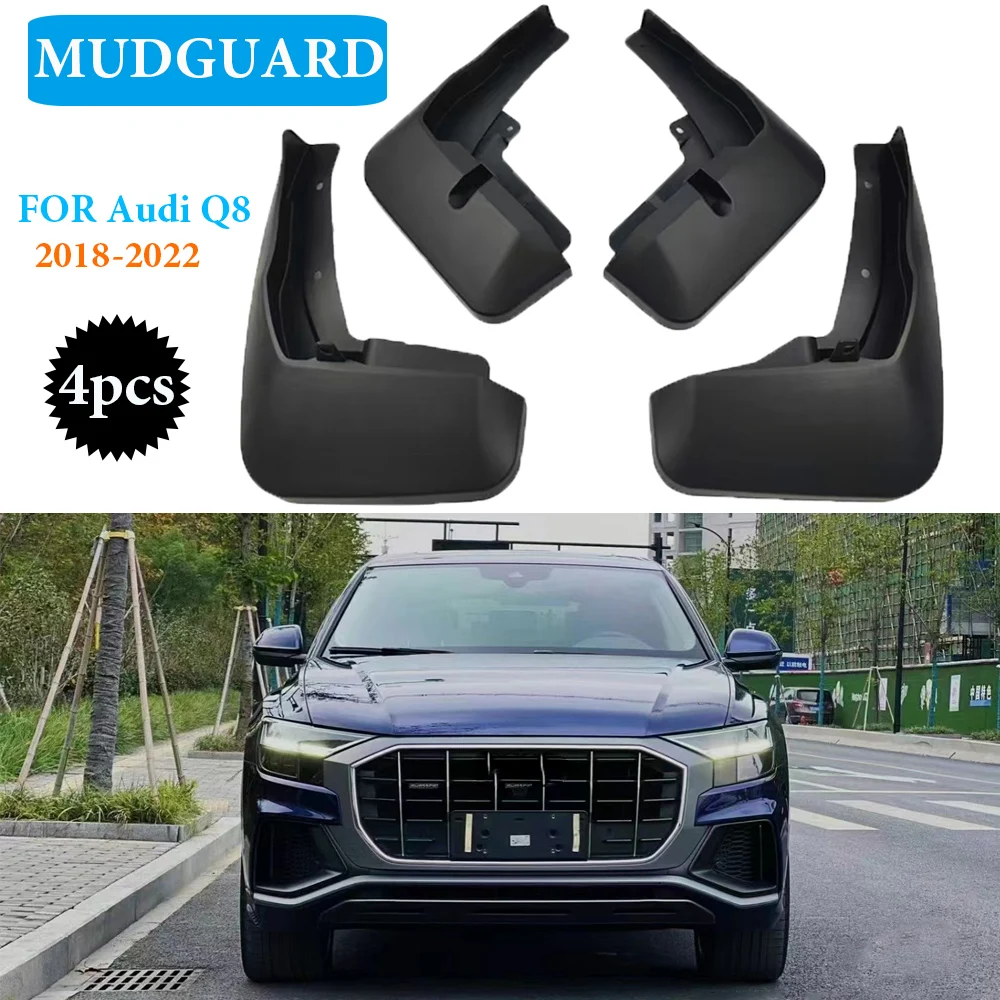 

4X Mudguards FOR Audi Q8 2018-2022 Mudguard Fender Mud Flap Guards Splash Mudflaps Car Accessories Front Rear