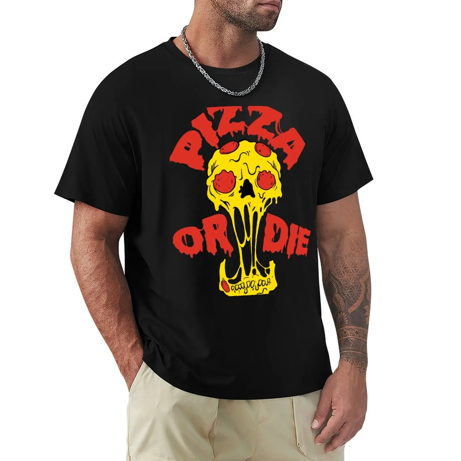 

Pizza or Die T-Shirt tees anime graphics cute tops big and tall t shirts for men