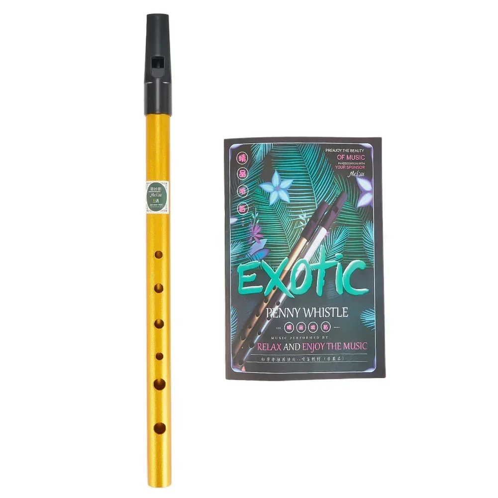1PCS Irish Whistle Flute C/D Key 6 Holes Flute Instrument Aluminum Alloy Professional Beginner With Accessories Christmas Gifts