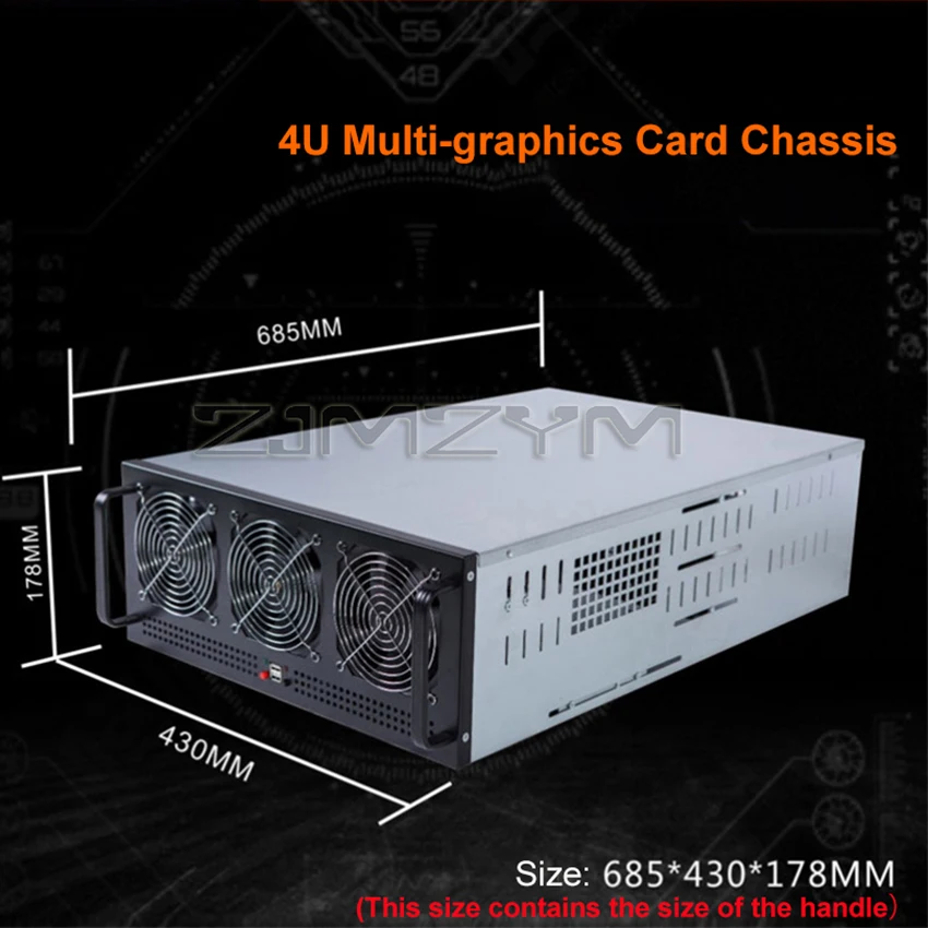 Eth Mining Rig Frame Case Gpu Gpu 65 mm Plug-in Direto Máquina Btc - Imagem 5