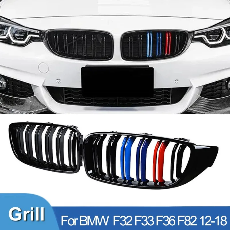 Trim Strips Gloss Black Front Grilles Kidney For Bmw 3-series F30 F31 F35  2012-2017 Accessories - Racing Grills - AliExpress