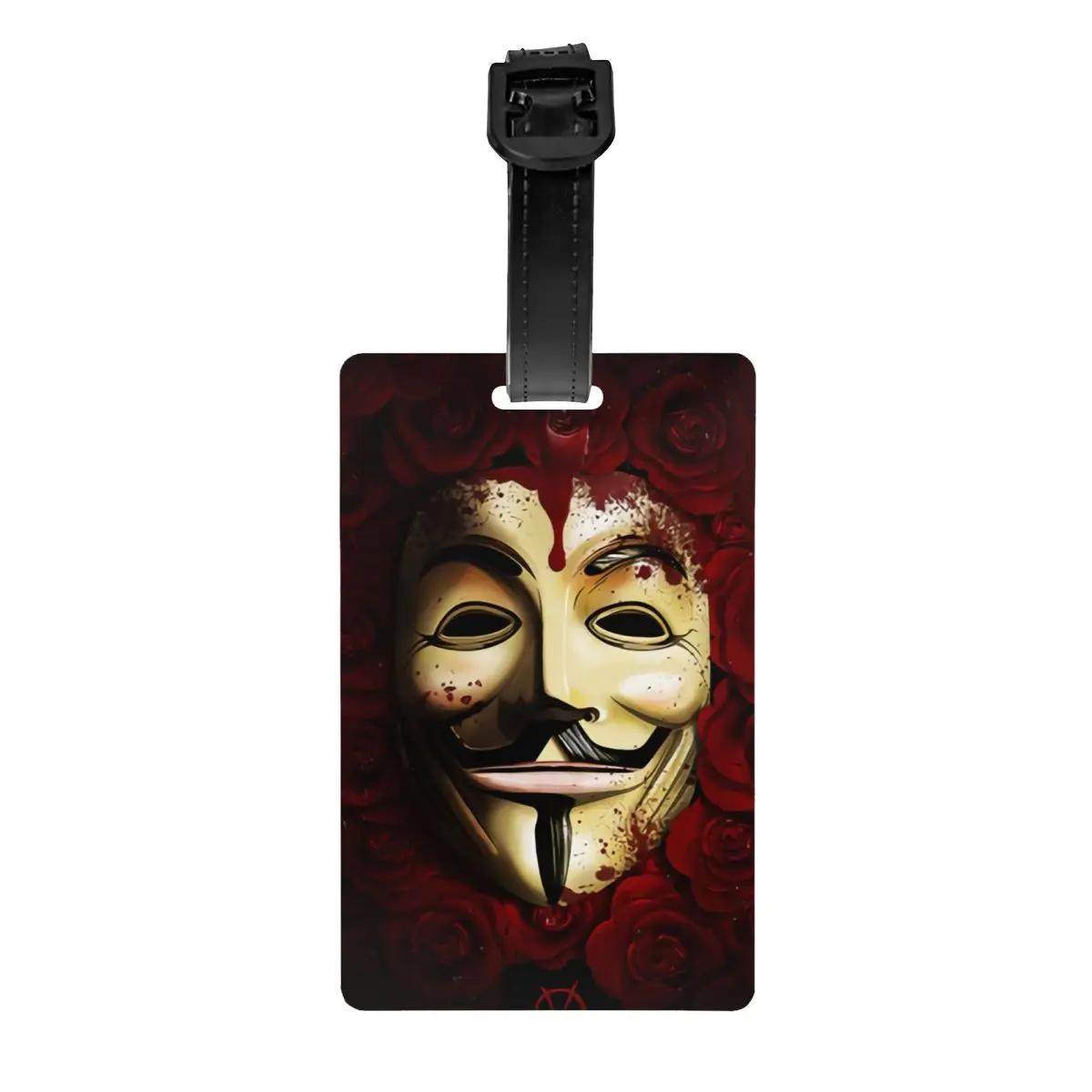 

Anonymous Guy Fawkes Luggage Tag V For Vndetta Travel Bag Suitcase Privacy Cover ID Label