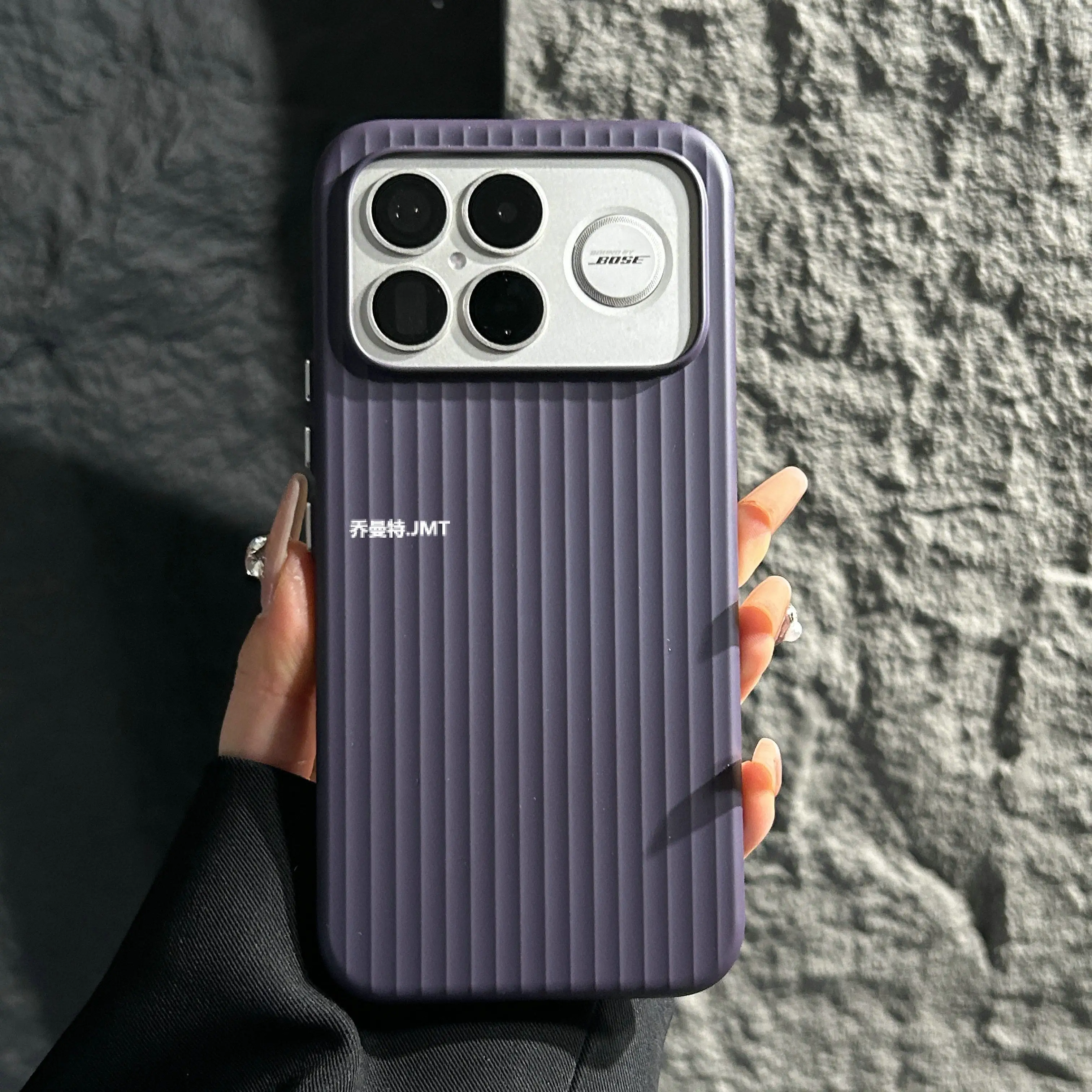 Luxury Matte Metal Button Shockproof Hard Back Cover Case