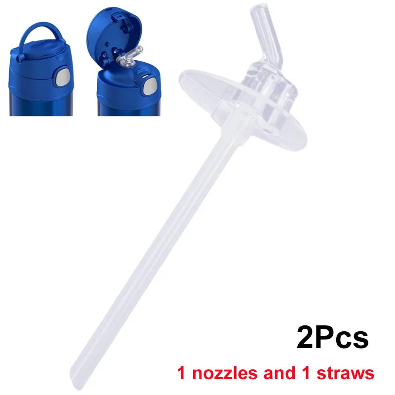 Replacement Straws For Thermos Funtainer 14oz Kids Bottle - 8 BPA-Free Straws & 2 Cleaning Brushes