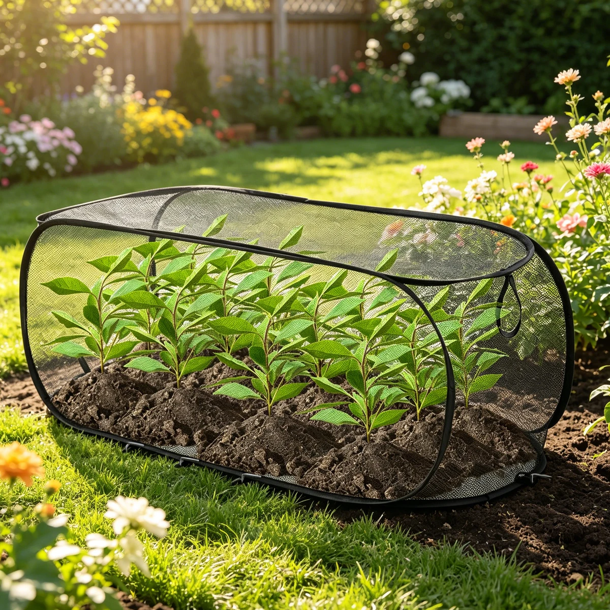 Enhanced Plant Cover Net for Seedling and Vegetable Protection - Greenhouse Gardening Accessory