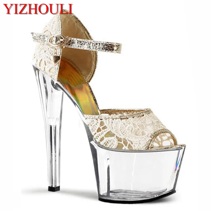 

Women summer high heels, fashion stage performance using sexy pole dancing 17cm high-heeled dance shoes