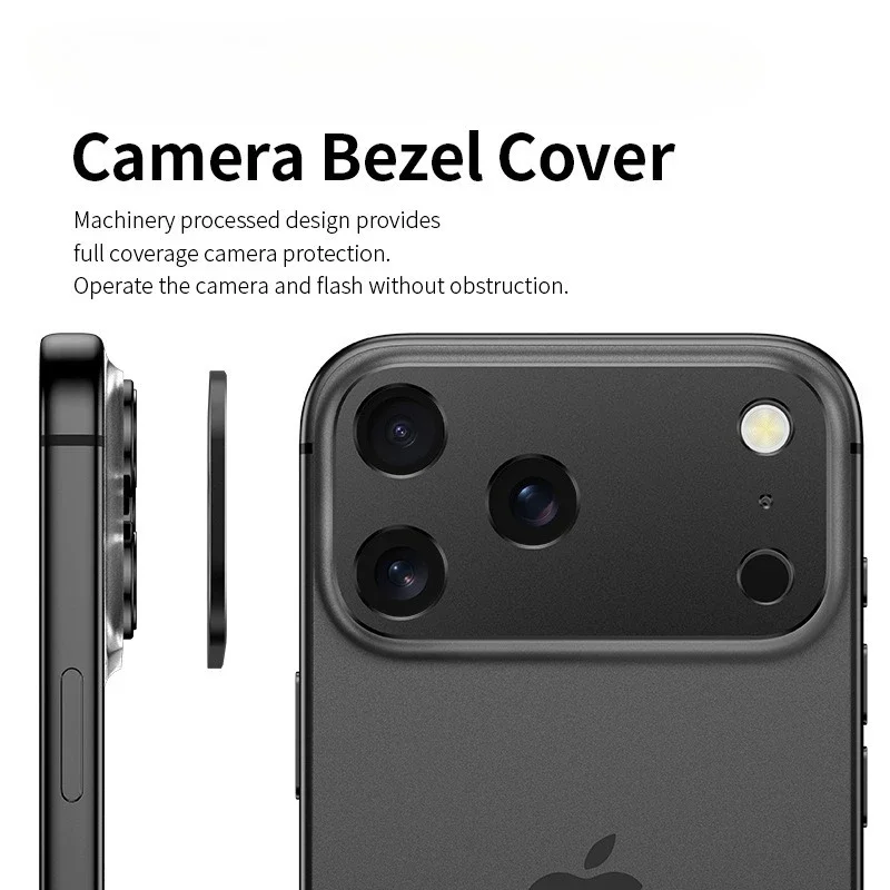 WSKEN Camera-lensbescherming voor iPhone 17 Pro/iPhone 17 Pro Max – [houd de originele opname] gehard glas Ultra HD 9H, onbreekbaar, metalen schermring, anti-vingerafdruk, krasbestendig
