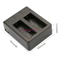 Double Slot Battery for EKEN J4000/H9R Camera Compact and Efficient 77JC - Image 6