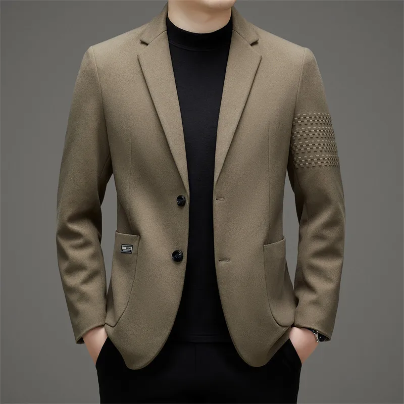 

Autumn And Winter Men's Suit Middle-aged Business Casual Solid Color Two-button Single West Jacket High-end Fashion Western Men'