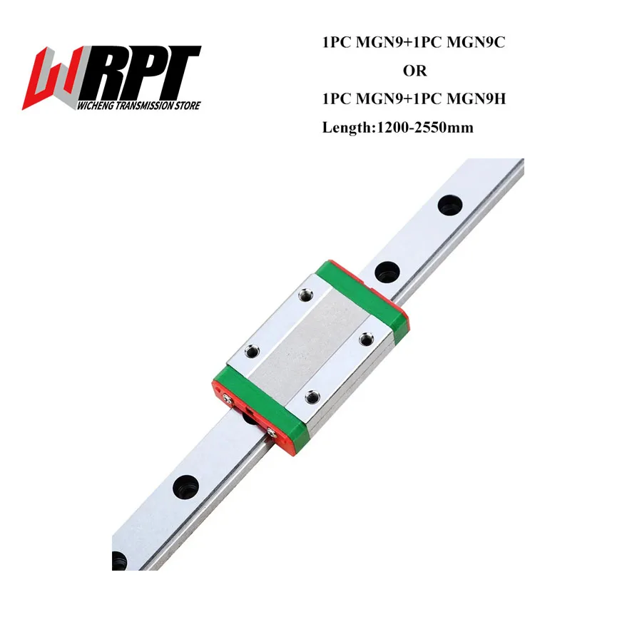 

Miniature Linear Guide MGN9 Guide Rail L From 1200mm To 2550mm With MGN9C MGN9H Block Slider Carriage For CNC 3D Printer Parts