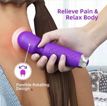 20x8 Upgraded Multi-Speed Vibrations Powerful Quite Mini Wand Massager Rechargeable Body Massager Sex Toys for Woman Vibrator 4