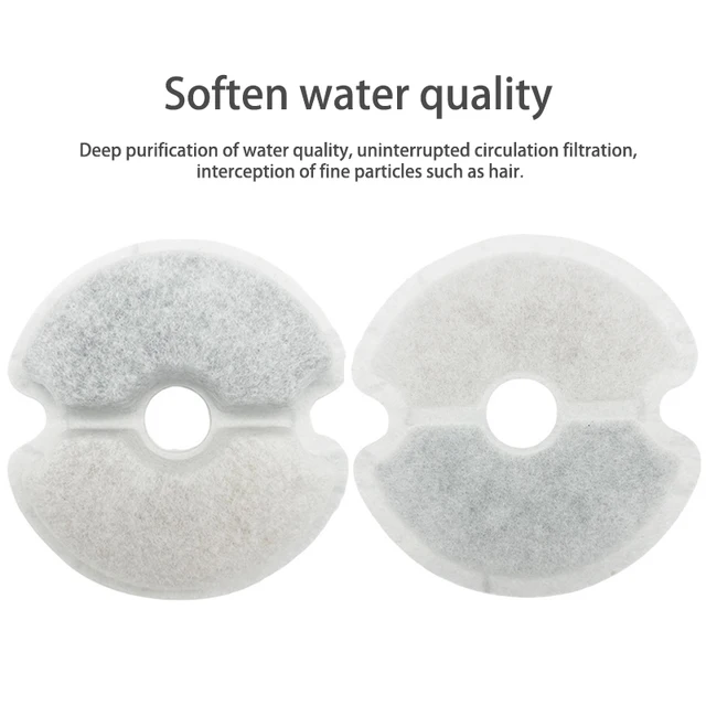 Water Fountain Activated Carbon Replacement Filters for 304 Stainless Steel Cat Drinking Fountain Filters Pet Supplies 4