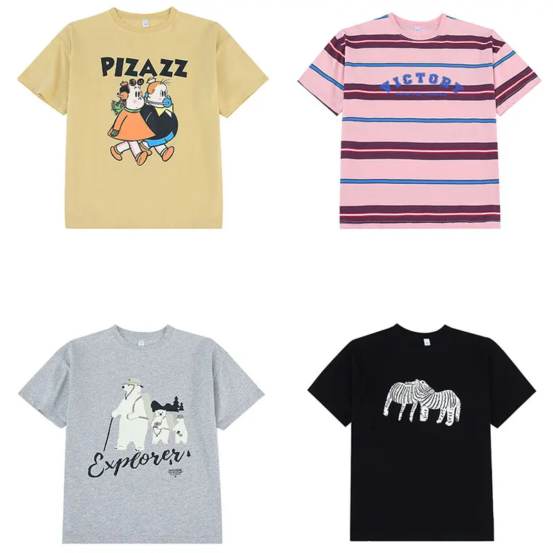 

Girls Short Sleeved T-Shirt 2023 Summer Kids Top Tees Teenagers Cartoon Print Shirts 3 To 16Yrs Children's Clothing Korean Style