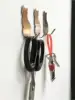 2pcs 304 stainless steel wire drawing process cat shape strong viscose strong load-bearing anti-rust hook, hanging storage key 3