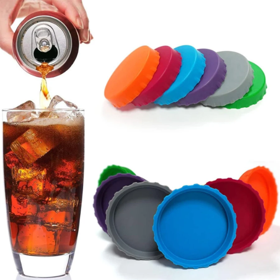 6pcs Silicone Can Lid Leak Proof