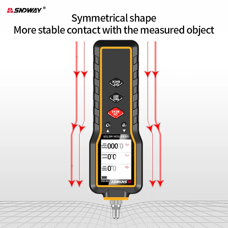 SNDWAY Vibration Analyzer Digital Vibration Meter Device Probe Analizador De Vibraciones Handheld SW-65A Vibrator Tester For vibration analyzer