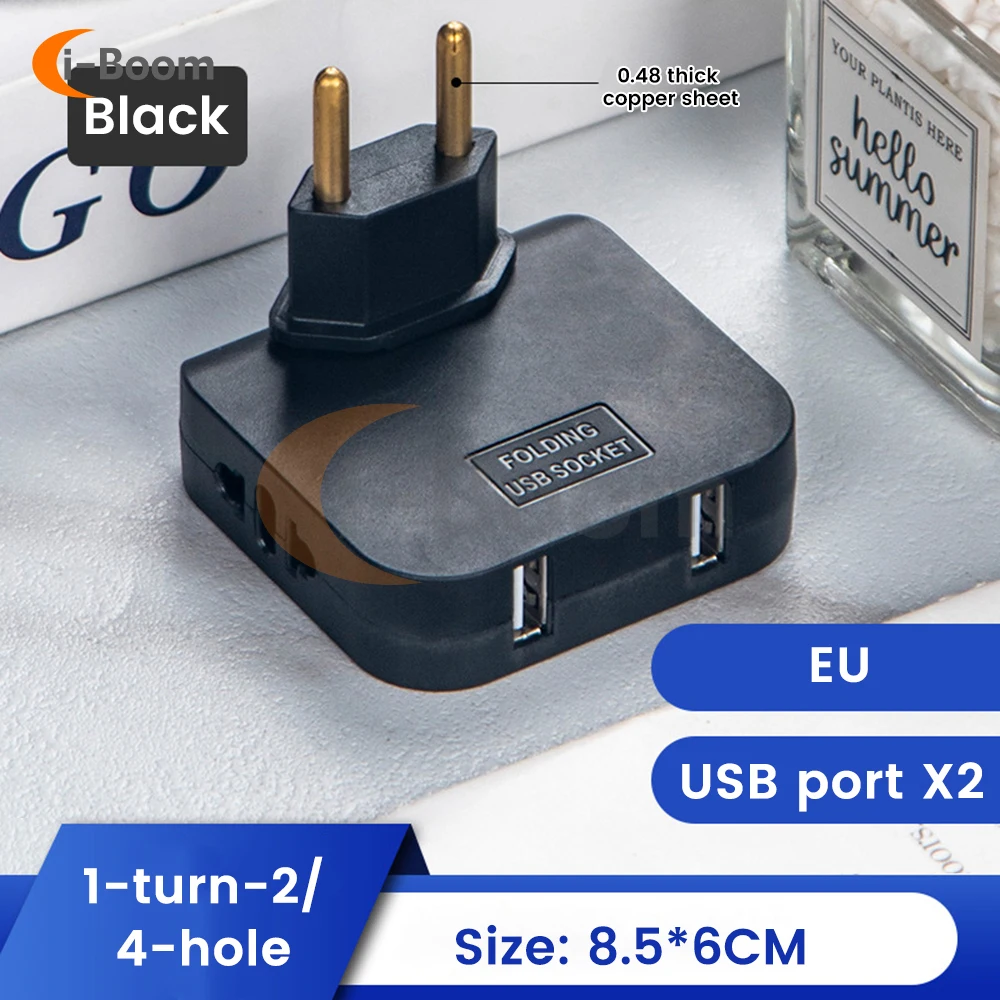 MC POWER - Ciabatta multipresa | Flair | 3 prese + 2 x USB, 250 V ~/16 A, struttura, antracite opaco