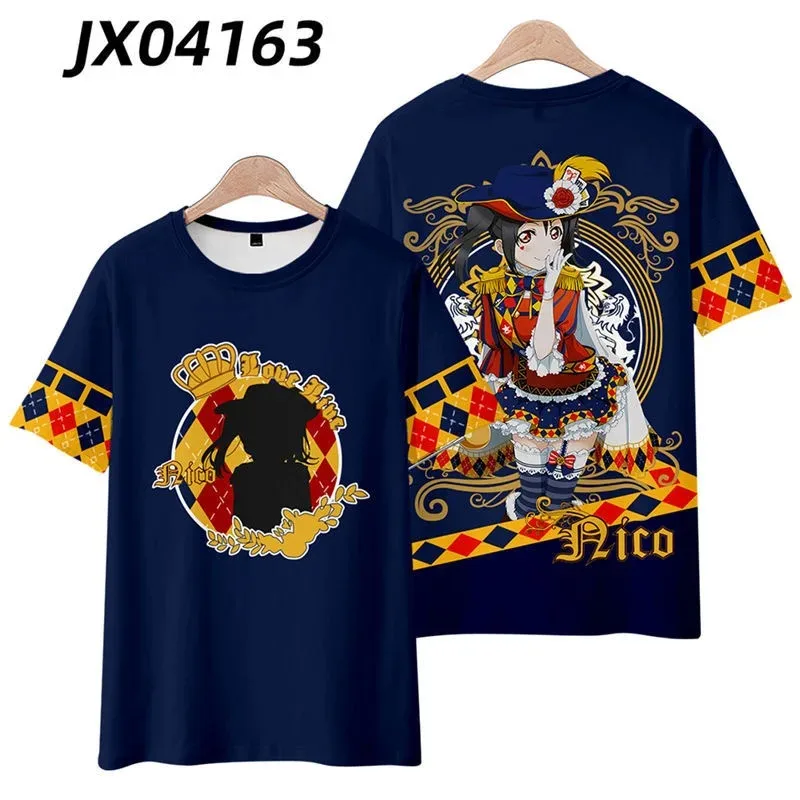 NEW!! Kawaii Lovelive! 3d printing T-shirt summer fashion around neck short sleeve popular anime japanese streetwear