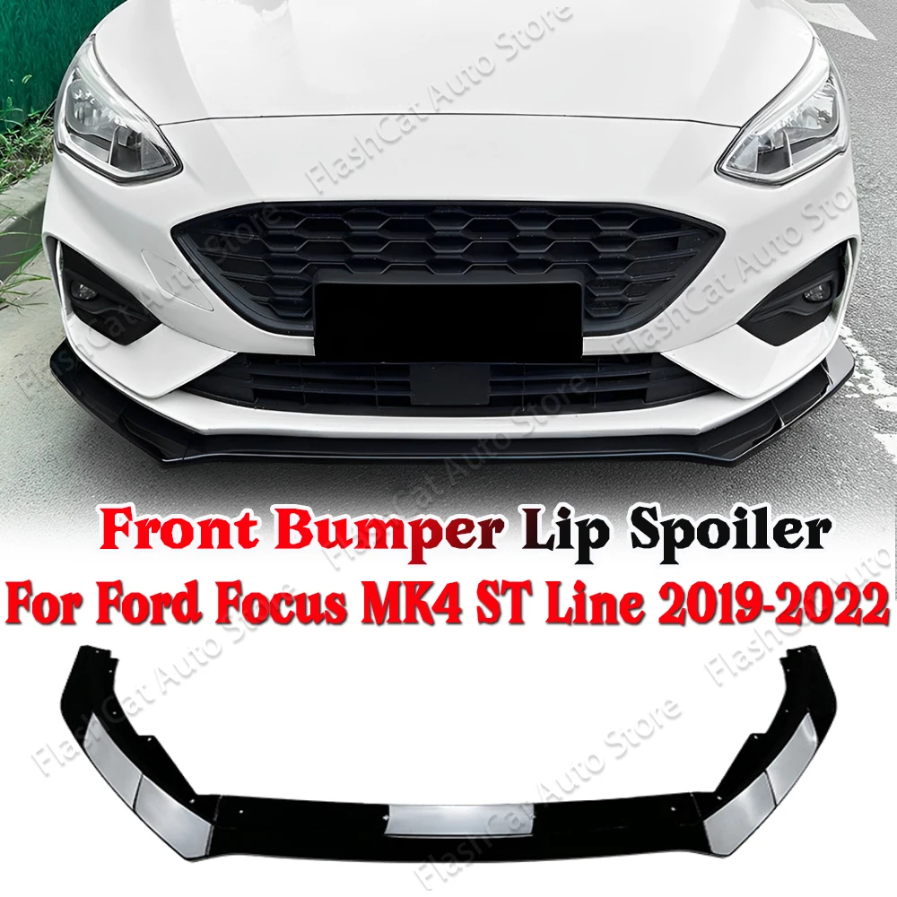 Auto Paraurti Anteriore Labbro Canard Splitter Spoiler Paraurti Guard Tuning Body Kit Abs Per Ford Focus Mk4 St Line 2019 2020 2021 2022