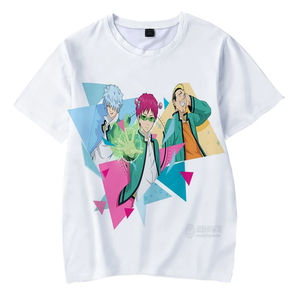 

Футболка Saiki Kusuo No Sai-Nan с 3D принтом для мужчин и женщин, детей, уличная одежда в стиле Харадзюку, футболка, костюм, летние кавайные футболки из японского аниме