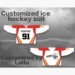 Customized ice hockey training suit, competition suit, training shirt, ice hockey cover, children, teenagers, adults, roller ska