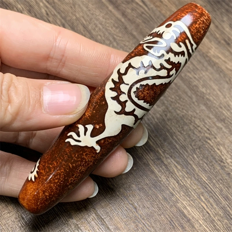 

Jiale/Hand Carved/Tibetan Old Agate Five-claw Dragon Dzi Necklace Pendant Fashion Fine Jewelry Men and Women Couples Gift