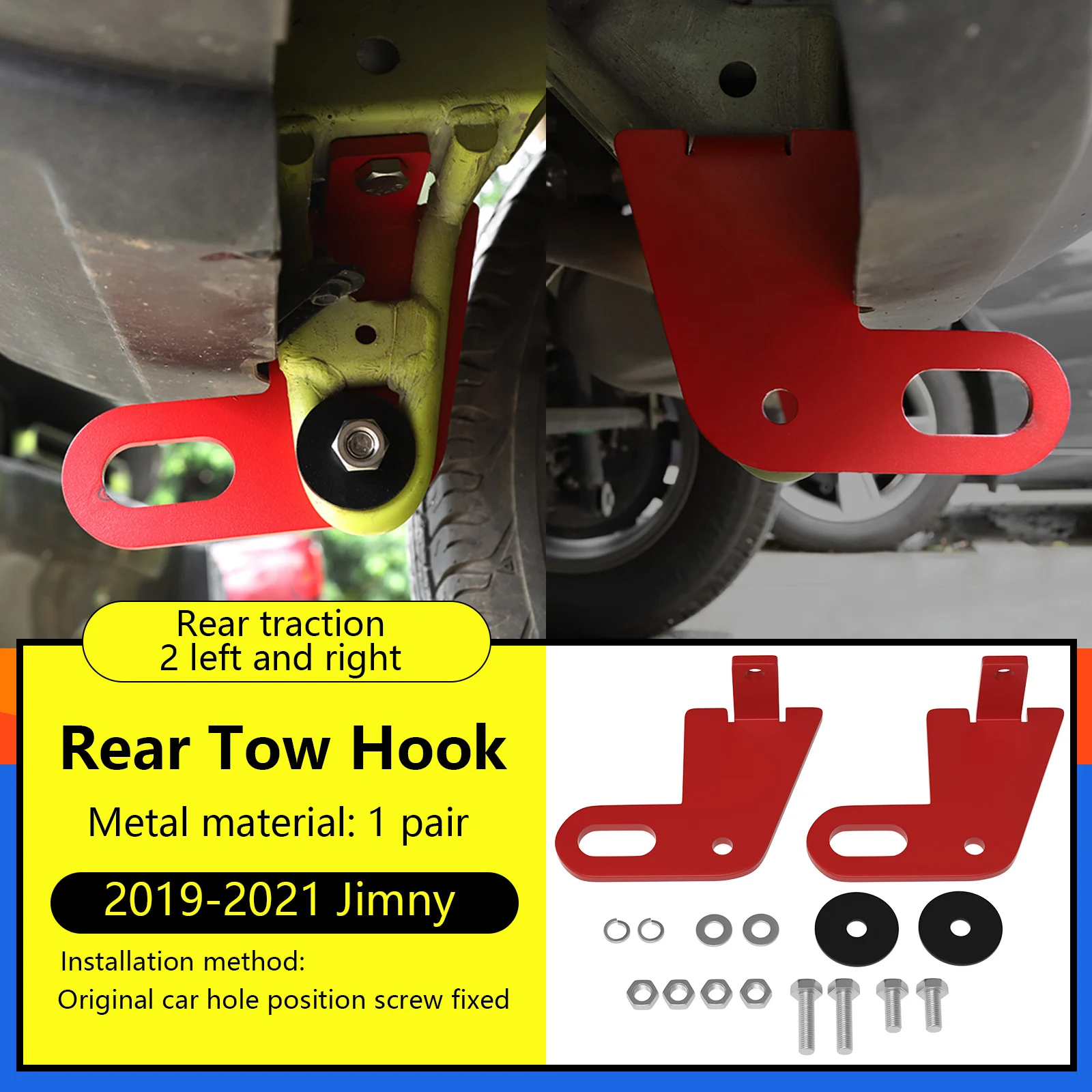 2pcs Rear Left & Right Trailer Hitch For Suzuki Jimny Jb64w