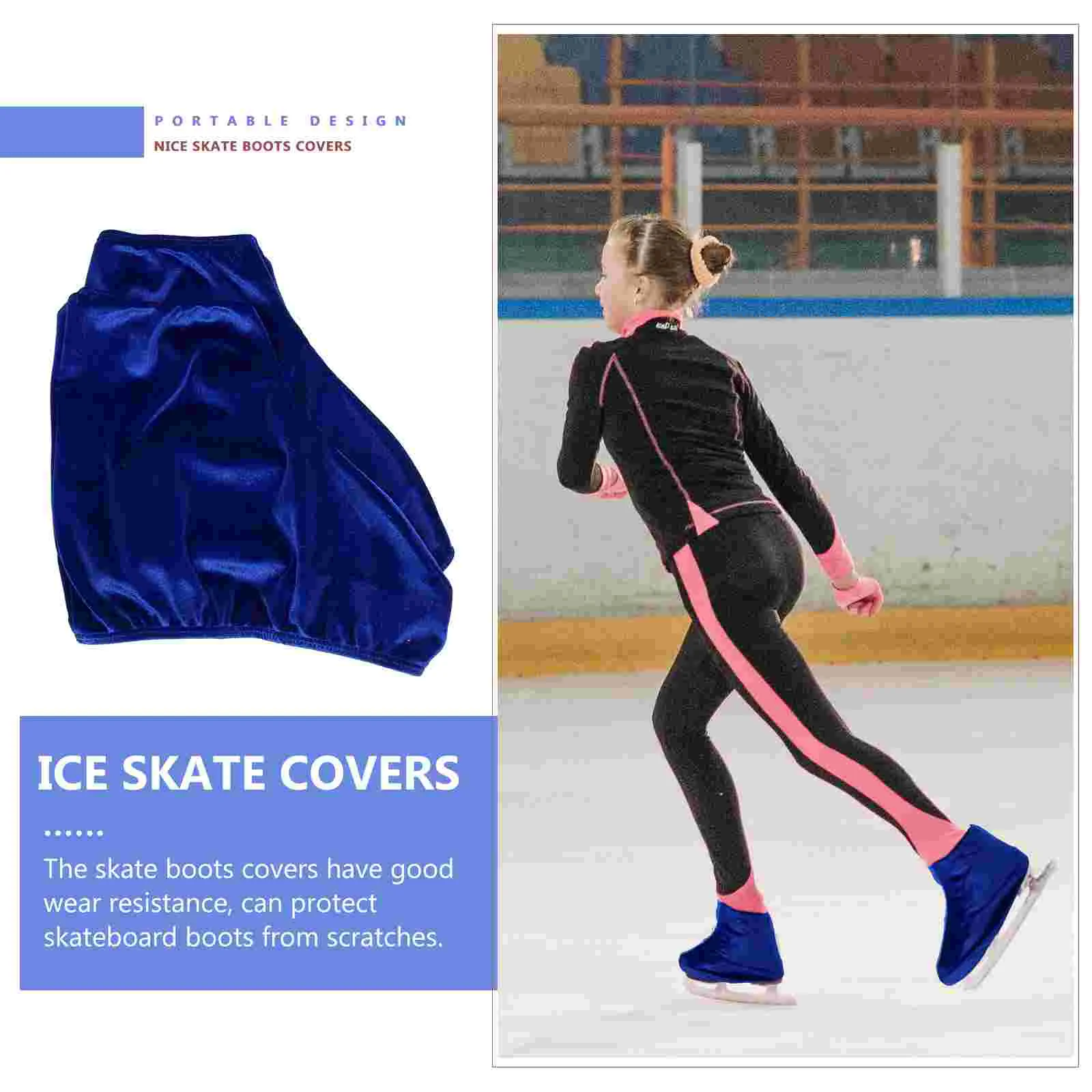 Kid Stuff Skate Covers Ice Portable Boot Roller Skating Protectors Protective Wear-resistant Skates Covers Men Women Hockey