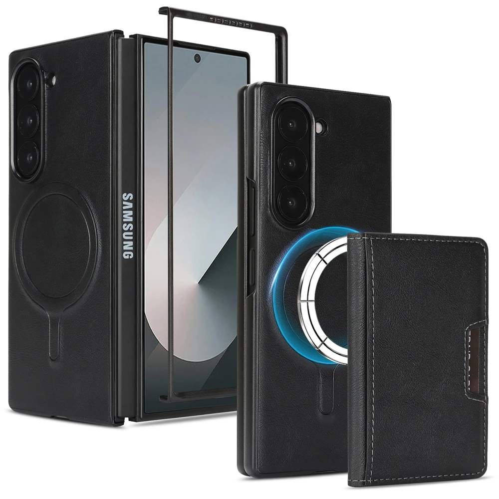 Magnetic 2-in-1 Phone Case with Card Slots, Kickstand & Wireless Charging Compatibility