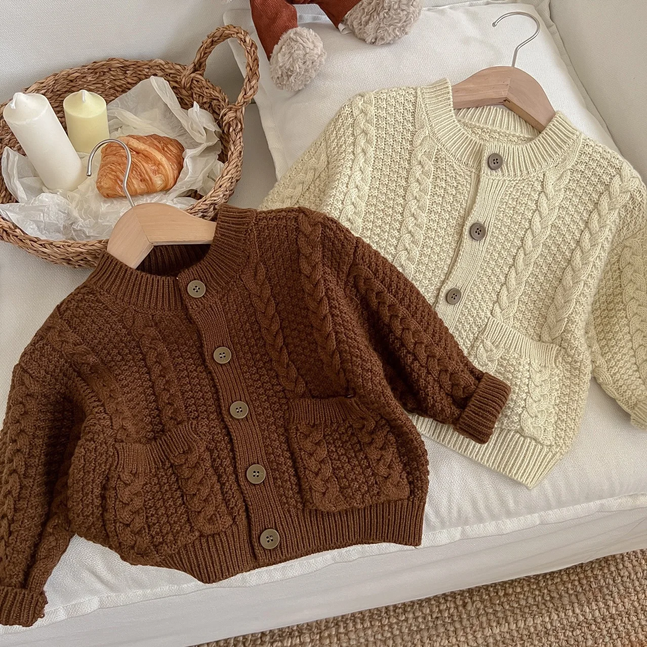 

Darcoo Baby Boys Girls Sweater 2023 Children Autumn Clothes Kids Winter Clothing Knitted Cardigan