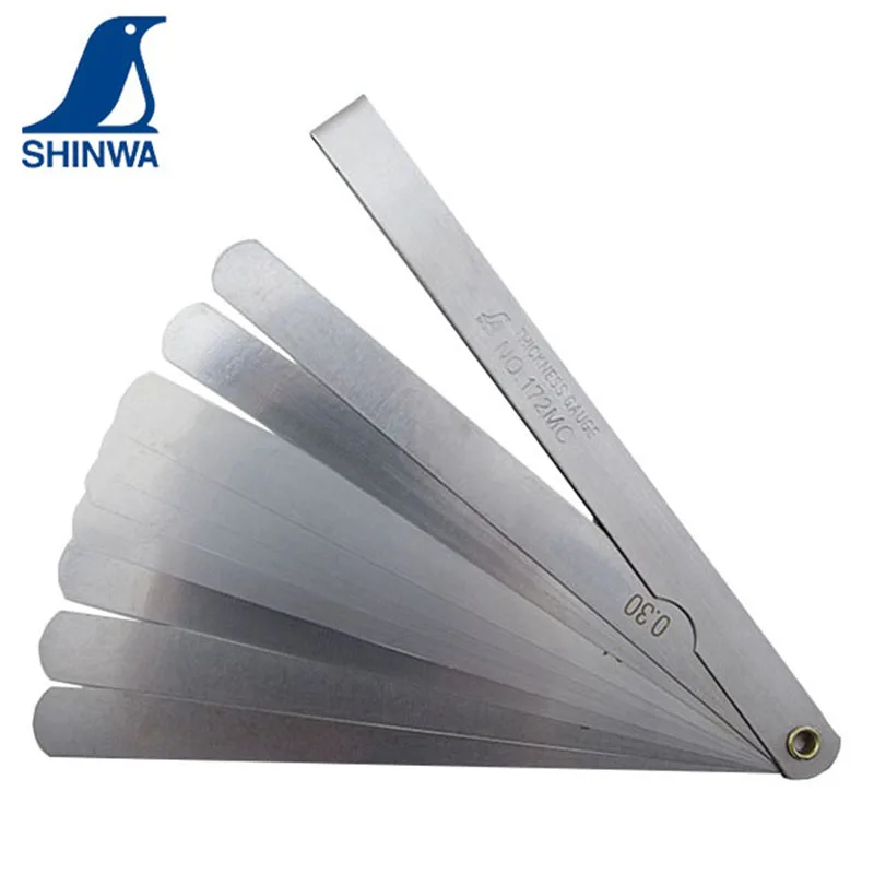 SHINWA Feeler Gauge Gap Ruler Carbon Tool Steel High Precision For Clearance Gap Measurement