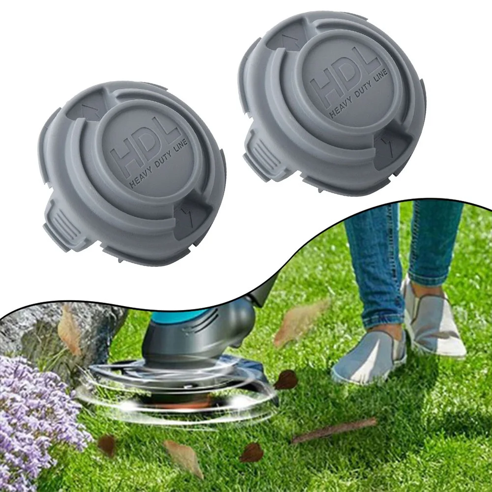 2pcs Spool Cap Cover For Black & Decker Gray HDL Cap Cover Edge Cutters STC5433 Type 1 Accessories Replacement