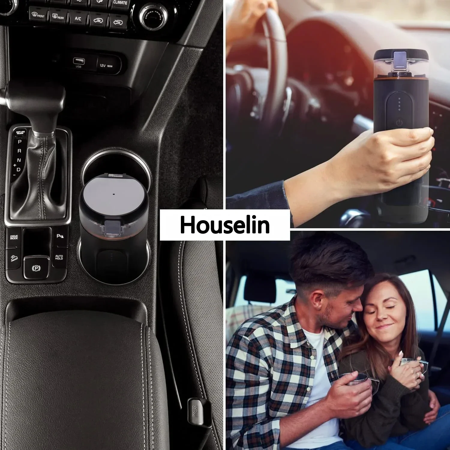 Houselin Portable 20 Bar Electric Espresso Machine, Self-Heats in 3-4 Mins, Compatible with NS Capsules & Ground Coffee 5