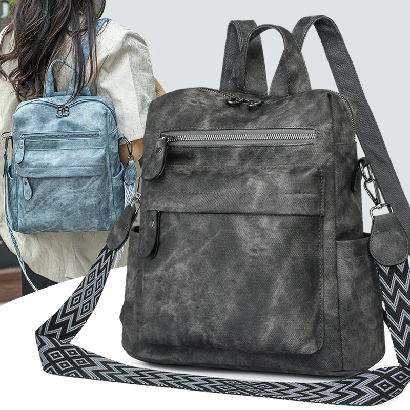 1 anti-theft medium-sized classic backpack, minimalist adjustable shoulder bag, very suitable for outdoor, travel and back to sc