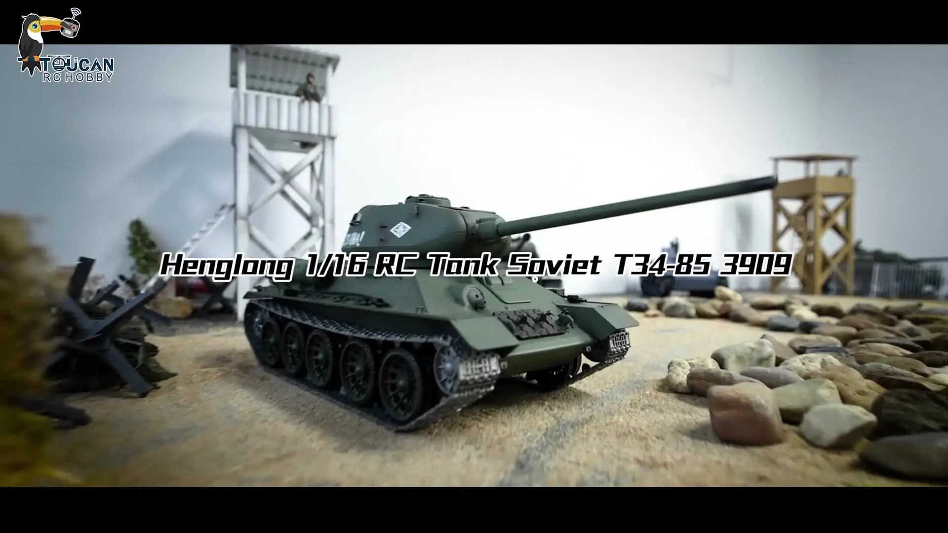 1/16サイズ戦車ラジコン　ソ連T34　ヘンロン3909-1　基板7.0 1/16 Scale HENG LONG 7.0 Upgraded Soviet T34-85 RC Tank 3909 Metal