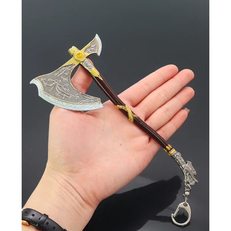 God of War Weapons The Leviathan Axe Kratos Weapon Keychain 18cm Game Peripheral Katana Metal Sword Keychain Gifts Toys Boys 5