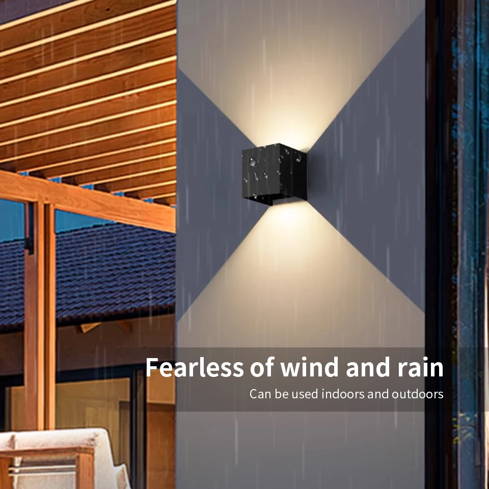 LED Wall Light Lamp 6W AC85-265V Cold White Warm White Rainproof Waterproof ABS Material Ajusted Beam Angle  For Indoor Outdoor