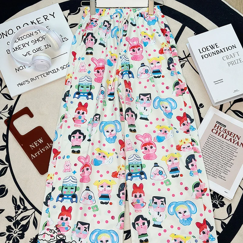 Mickey And Minnie Pink Cartoon Walking Pants Casual Home Pants Loose And Comfortable Sleeping Air-Conditioned