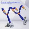 Machine Tool Cooling Pipe Blowing Nozzle Magnetic Base Double Head Water Spray Nozzle Oil Injection Pipe Circular Lathe Air Pipe 1