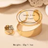 Fashion Simple Open Adjustable Jewelry Bracelet Metal 18k PVD Gold-plated Waterproof Colorfast Accessories Bangle 5